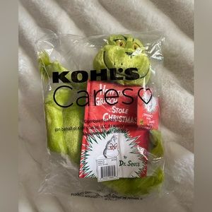 The grinch stuffy and book set - NWT